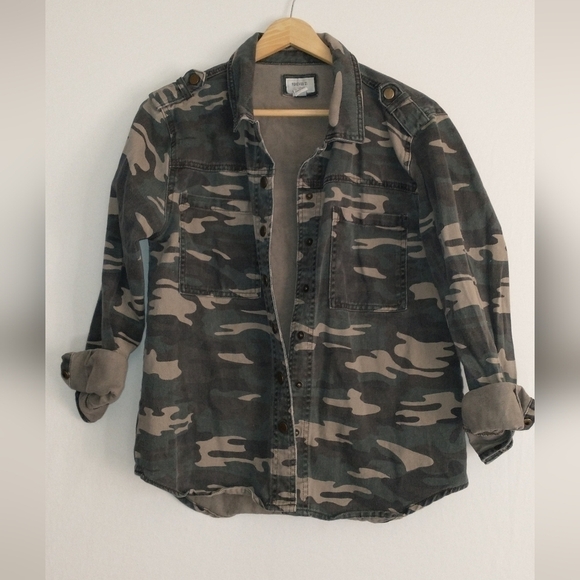 Grunge 90s 60's Vintage Retro Feel Camouflage Jacket Size Medium - Picture 1 of 5
